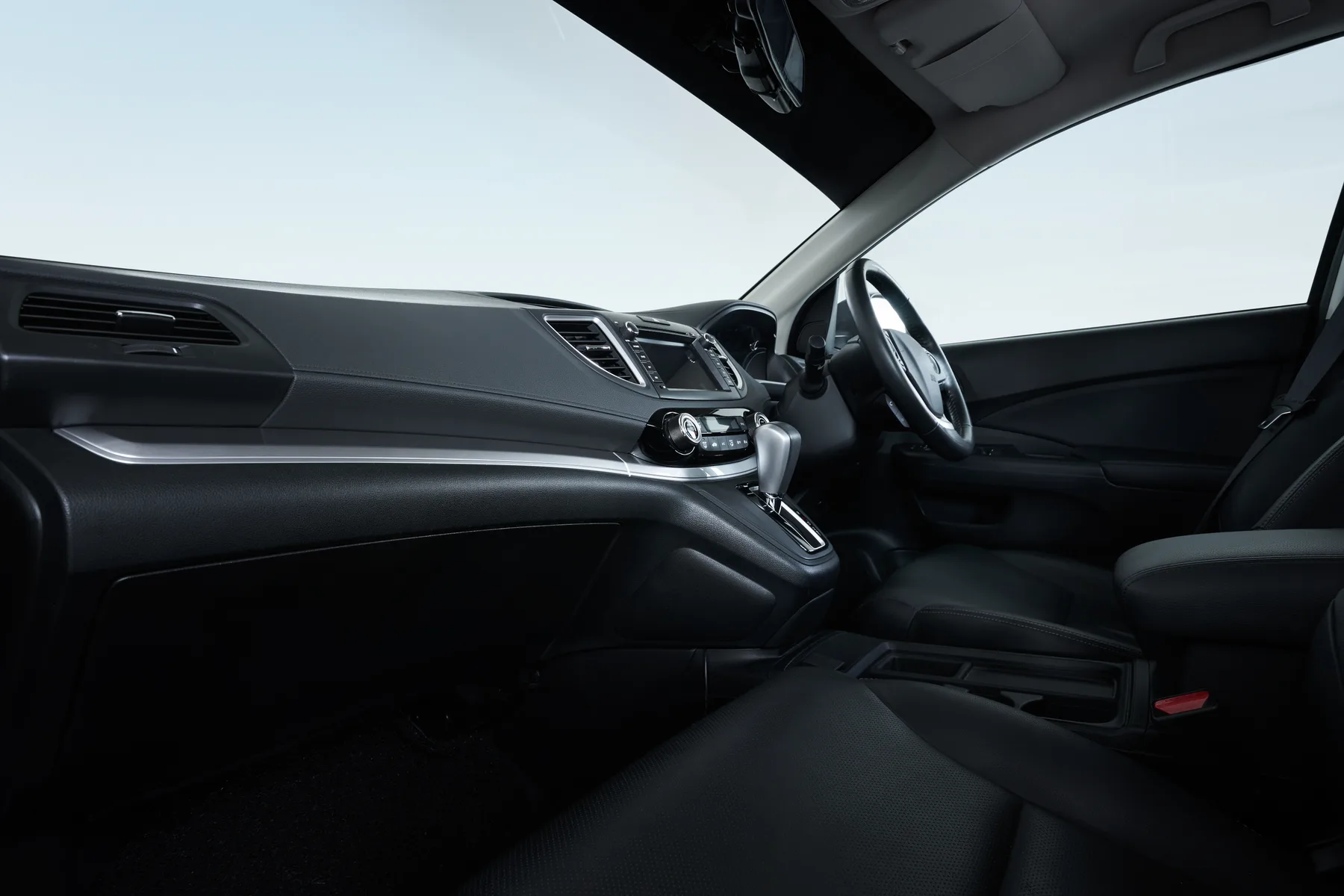 Modern luxury car dashboard and interior detail