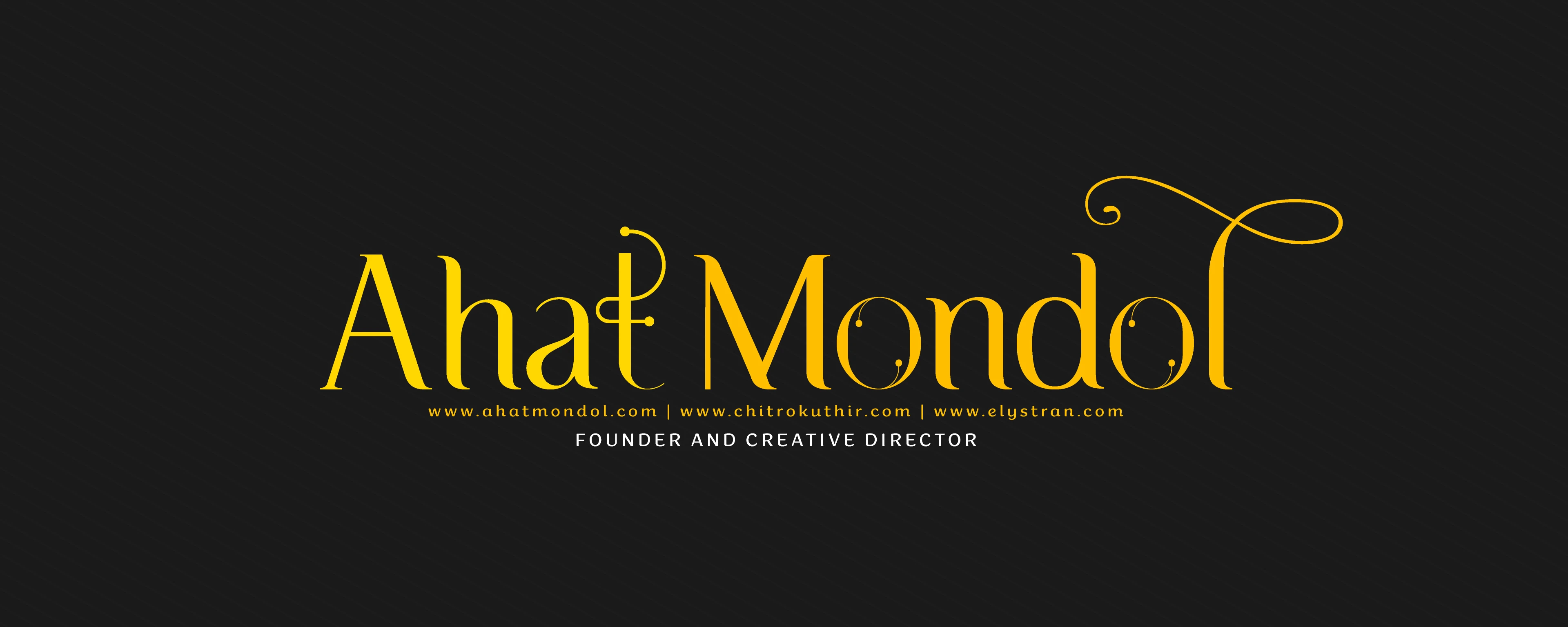 Ahat Mondol logo, horizontal lockup